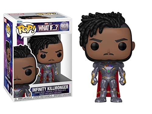 Collectible vinyl figure in retail box, armored character with dreadlocks and raised hand