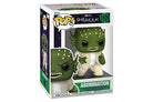 Boxed vinyl collectible figure: green spiky creature in white pants and jacket