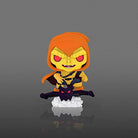 Glow-in-the-dark vinyl figure of orange-masked Hobgoblin with purple blasters.
