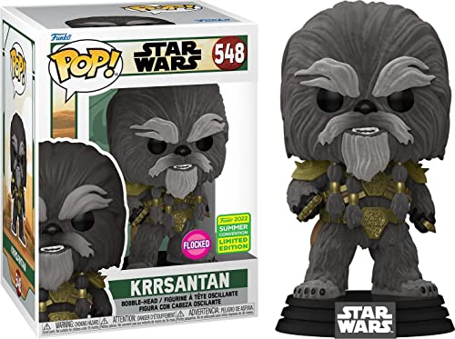 Flocked vinyl figure of Krrsantan, dark gray fur with gold outfit, on Star Wars base