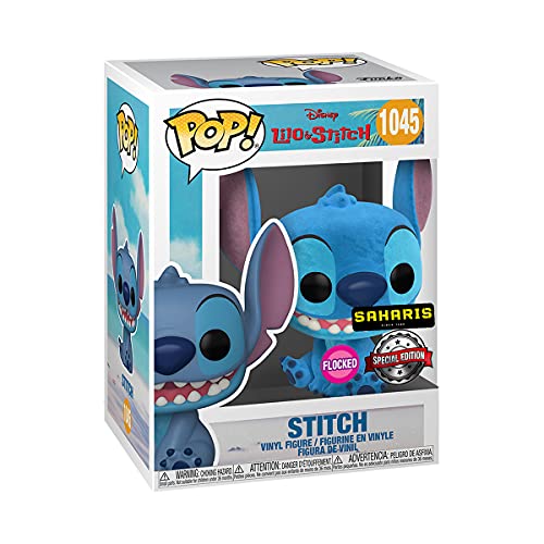 Flocked Stitch vinyl figurine in retail box, blue character with large ears