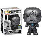 Iron Bob vinyl figure and box, metallic armor helmet with blue chest light
